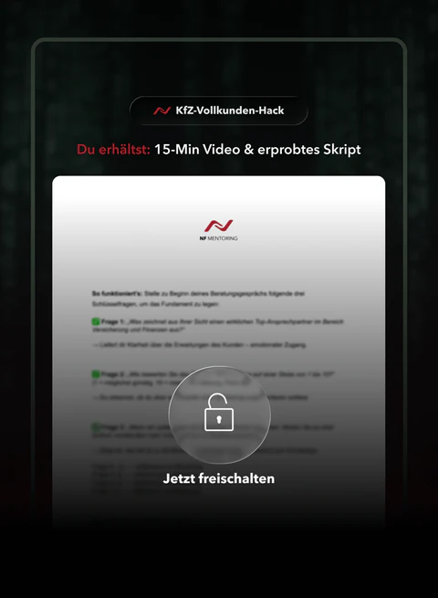 Vorschau von Video und Skript zum KfZ-Vollkunden-Hack, gesperrt bis zum Freischalten