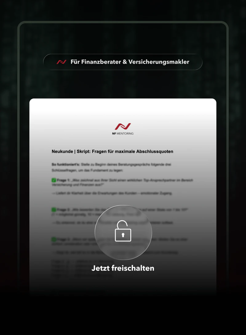 Vorschau des Skripts „Fragen für maximale Abschlussquoten“, gesperrt bis zum Freischalten